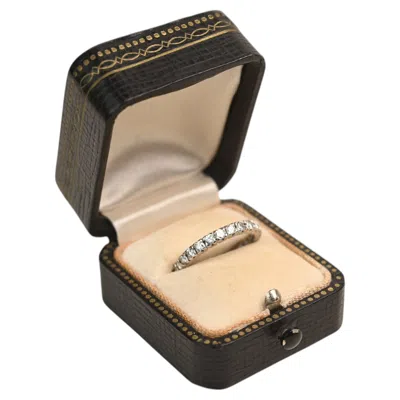 Pre-owned 1stdibs Vintage 1 Carat Brilliant Wedding Ring. Eternity Diamond Band Platinum Size 5 In Multi