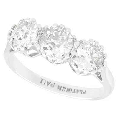 Pre-owned 1stdibs Vintage 1.32 Carat Diamond And Palladium Trilogy Ring In Multi