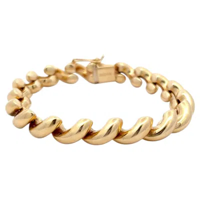 Pre-owned 1stdibs Vintage 14k Yellow Gold San Marco Link Bracelet