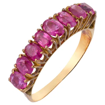 Pre-owned 1stdibs Vintage 1.60 Carat Ruby 14k Yellow Gold Ring