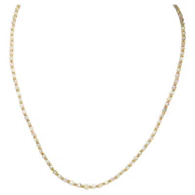 Pre-owned 1stdibs Vintage 18" Natural Grey Diamond(23.00 Carat) Necklace In 14 Karat Yellow Gold