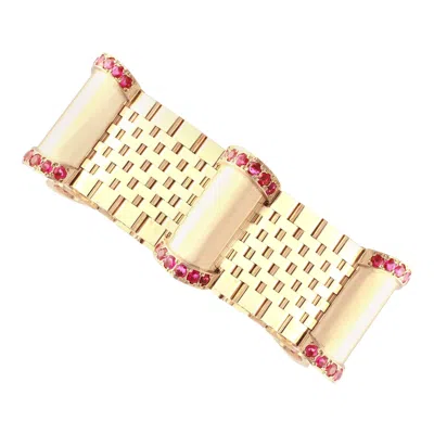 Pre-owned 1stdibs Vintage 3 Carat Ruby And Yellow Gold Bracelet - 1959