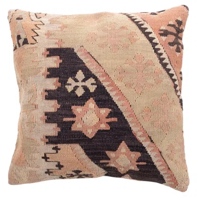 Pre-owned 1stdibs Vintage & Old Kilim Cushion Cover, Anatolian Yastik Turkish Modern Pillow 4326 In Sand