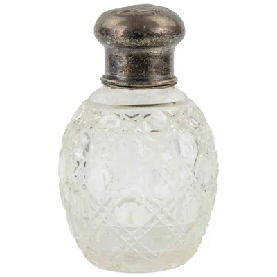 Pre-owned 1stdibs Vintage Art Nouveau Liberty Perfume Bottle, Glass & Silver Cap, 1910s In Transparent