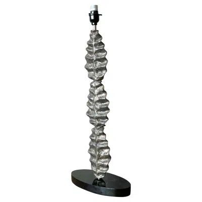 Pre-owned 1stdibs Vintage Boho Cast Leaves Lamp In Brown