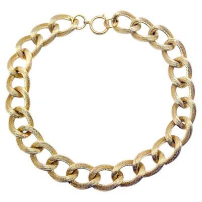 Pre-owned 1stdibs Vintage Chunky Textured Chain Link Collar 1960s In Multi