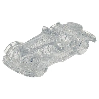 Pre-owned 1stdibs Vintage Clear Crystal Mg Roadster Decorative Model Car / Paperweight In Gray