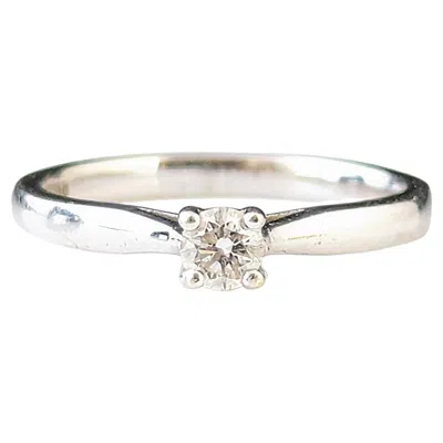 Pre-owned 1stdibs Vintage Diamond Solitaire Ring, 9k White Gold, Engagement Rings
