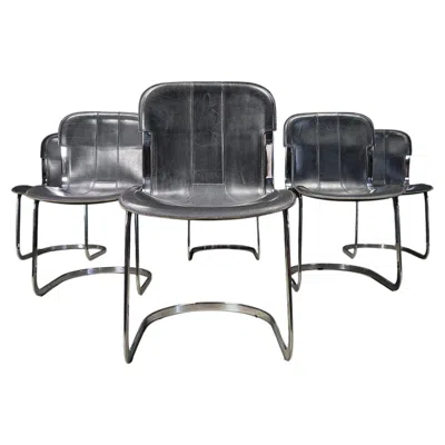 Pre-owned 1stdibs Vintage Dining Chairs By Cidue Set Of 6, 1970s In Gray