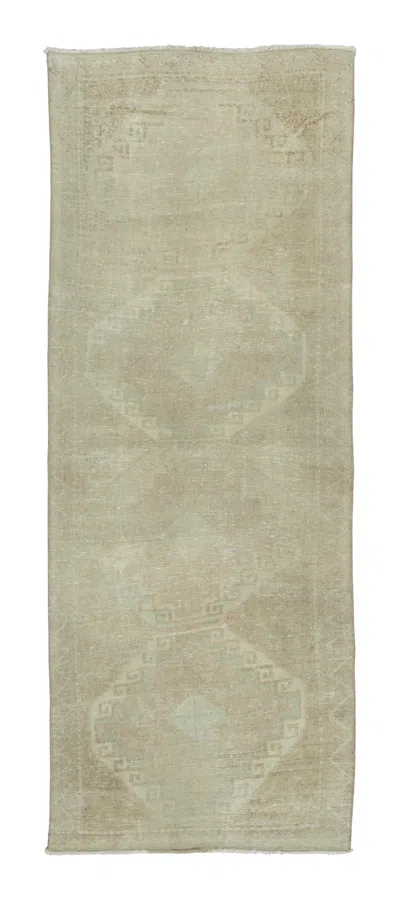 Pre-owned 1stdibs Vintage Distressed Turkish Rug With Medallions In Tonal Beige - Rug & Kilim In Brown