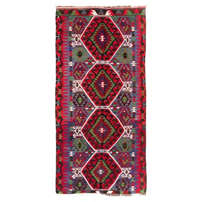 Pre-owned 1stdibs Vintage Esme Kilim Western Anatolian Turkish Eshme Old Runner Carpet In Brown