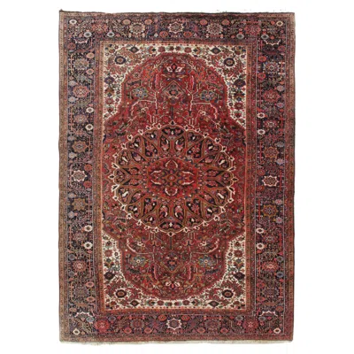 Pre-owned 1stdibs Vintage Heriz Hand-knotted Area Rug, 8'2 X 12', Wool & Cotton In Brown