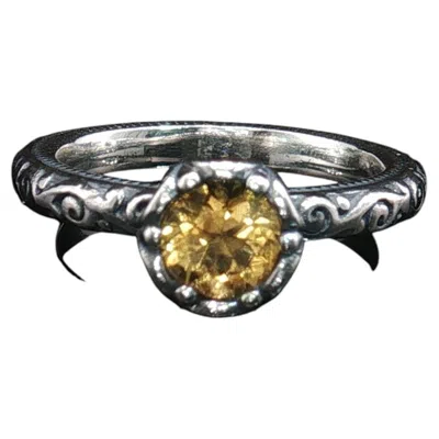 Pre-owned 1stdibs Vintage James Avery Sterling Silver Citrine Ring Sz 4.5 November Birthstone 925 In Multi