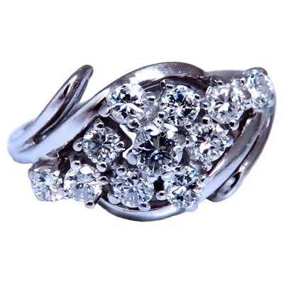 Pre-owned 1stdibs Vintage Natural Diamond Ring .80ct 14kt Gold Raised Cathedral Cluster* In Multi