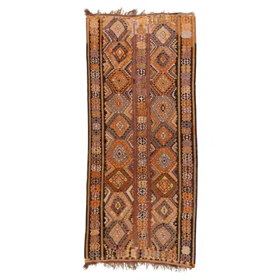 Pre-owned 1stdibs Vintage Old Bayburt Kilim North Anatolian Rug Turkish Wool Runner Carpet In Brown