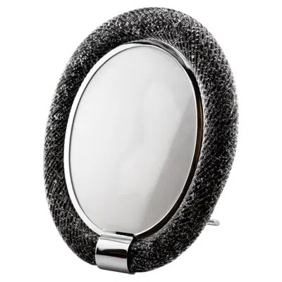 Pre-owned 1stdibs Vintage Oval Shaped Murano Glass Picture Frame Signed Seguso In Gray