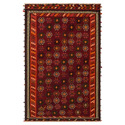 Pre-owned 1stdibs Vintage Persian Kilim Rug, Tribal Geometric Wool Carpet, 61.02 X 106.30 In In Brown
