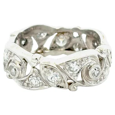Pre-owned 1stdibs Vintage Platinum Diamond Eternity Band In Multi