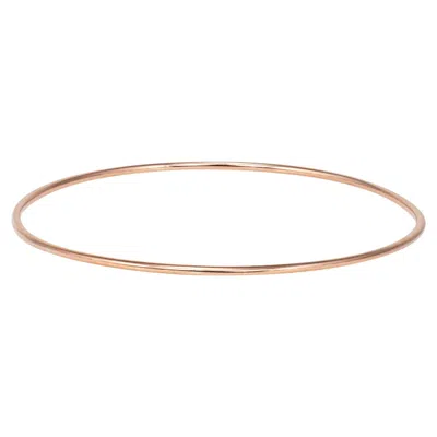 Pre-owned 1stdibs Vintage Portuguese Bangle Bracelet 19k Rose Gold 8" Estate Fine Jewelry In Red