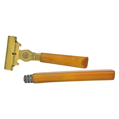 Pre-owned 1stdibs Vintage Schick Razor With Bakelite Handle, European Design, 1940s In Brown