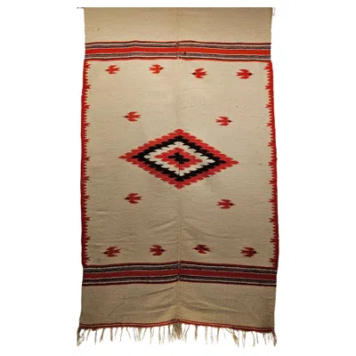 Pre-owned 1stdibs Vintage Serape Saltillo Kilim Rug, Handwoven Wool, Mid-20th Century, 4' X 6' In Brown