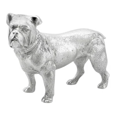 Pre-owned 1stdibs Vintage Sterling Silver Bulldog Figurine, European Craftsmanship, 1980