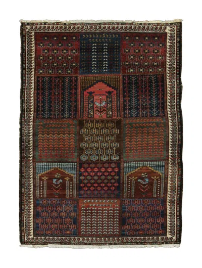 Pre-owned 1stdibs Vintage Turkish Anatolian Rug With Bold Geometric Panel Design - Rug & Kilim In Black