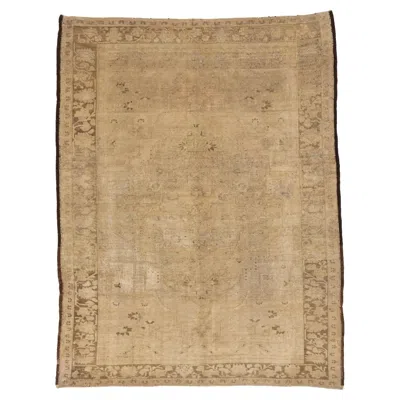 Pre-owned 1stdibs Vintage Turkish Oushak Rug In Brown