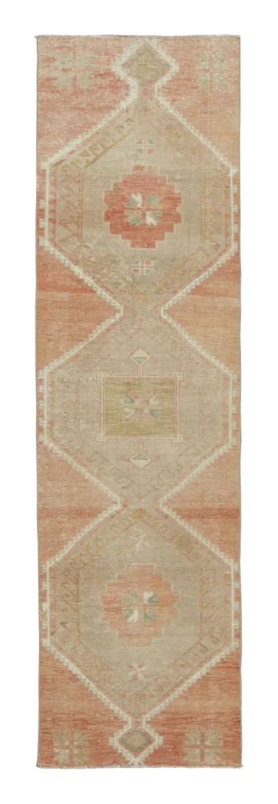 Pre-owned 1stdibs Vintage Turkish Runner With Hexagonal Tri-medallion Design - Rug & Kilim In Brown