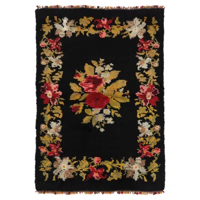 Pre-owned 1stdibs Vintage Turkish Tulu, Bessarabian Inspired Floral Rug Rose Motif - Rug & Kilim In Red