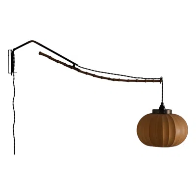 Pre-owned 1stdibs Wall Lamp By Unknown Designer In Bamboo And Brass, Denmark, 1950s In Brown