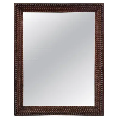 Pre-owned 1stdibs Wall Mirror Frame, Tramp Art Folk Art, Richly Carved, 1890s, Austria In Brown