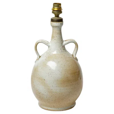 Pre-owned 1stdibs White 20th Century Stoneware Ceramic Table Lamp By Gres Du Marais 1970 Design