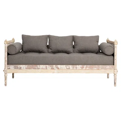 Pre-owned 1stdibs White Patinated Louis Xvi Upholstered Daybed
