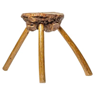 Pre-owned 1stdibs Xxth Century Wood Stool Center Of France Circa 1950 Traditional Design In Brown