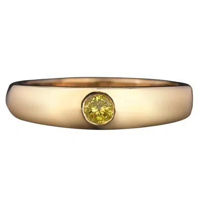 Pre-owned 1stdibs Yellow Diamond Ring 0.2 Carats 9k Yellow Gold