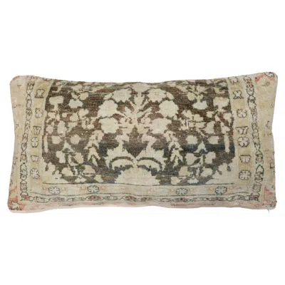 Pre-owned 1stdibs Zabihi Collection Antique Bolster Rug Pillow In Brown
