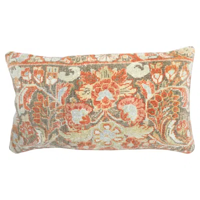 Pre-owned 1stdibs Zabihi Collection Antique Bolster Rug Pillow In Sand