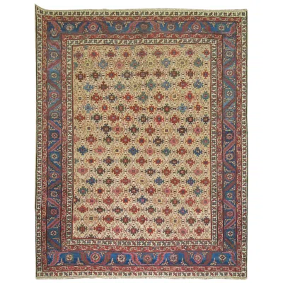 Pre-owned 1stdibs Zabihi Collection Antique Square Bakshaish Rug, 7' X 8'2'' In Brown