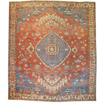 Pre-owned 1stdibs Zabihi Collection Antique Tribal 19th Century Square Rug, 10' X 11'9'' In Brown
