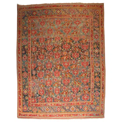 Pre-owned 1stdibs Zabihi Collection Antique Turkish Oushak Room Rug In Brown