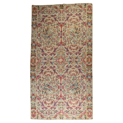 Pre-owned 1stdibs Zabihi Collection Dramatic Mid 19th Century English Needlepoint In Brown
