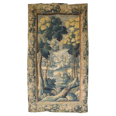 Pre-owned 1stdibs Zabihi Collection Late 17th Century Flemish Baroque Verdure Tapestry With Deer In Gray