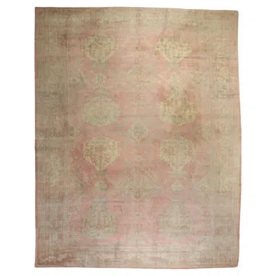 Pre-owned 1stdibs Zabihi Collection Pink Oversize Turkish Oushak Rug