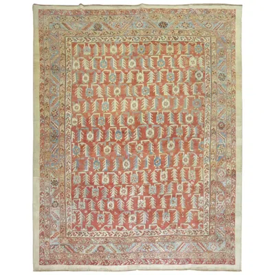 Pre-owned 1stdibs Zabihi Collection Stunning Antique 19th Century Bakshaish Rug, 7'9'' X 9'8'' In Brown