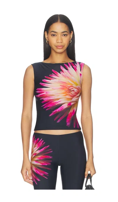 1xblue Dahlia Tank Top In Black