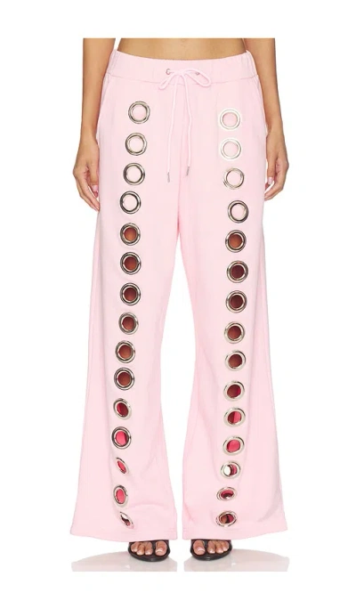 1xblue Eyelet Tracksuit Bottoms In Pink
