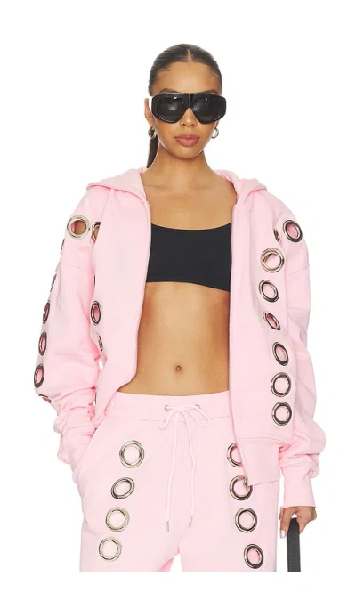 1xblue Eyelet Tracksuit In Pink