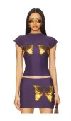 1xblue Moth T-shirt In Purple