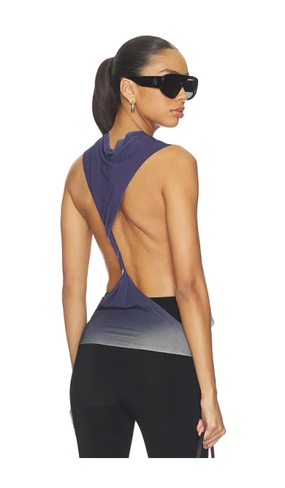 1xblue Palm Twist Tank Top In Multi
